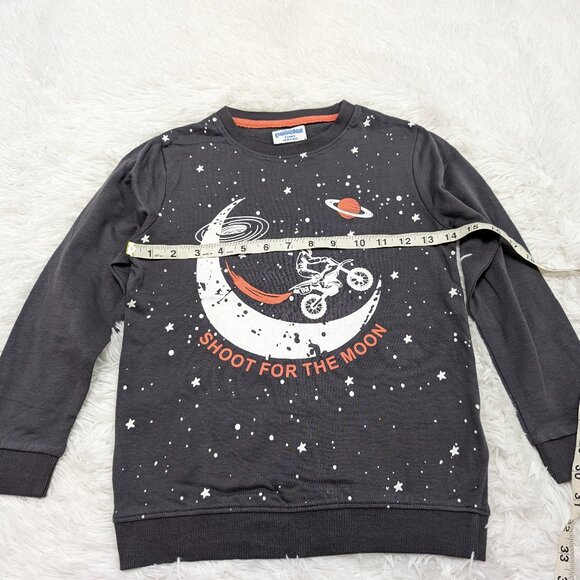 Pebbles Unisex Crew neck Fleece Lined Gray Long Sleeve Sweatshirt for 8Y NWOT - Picture 4 of 6